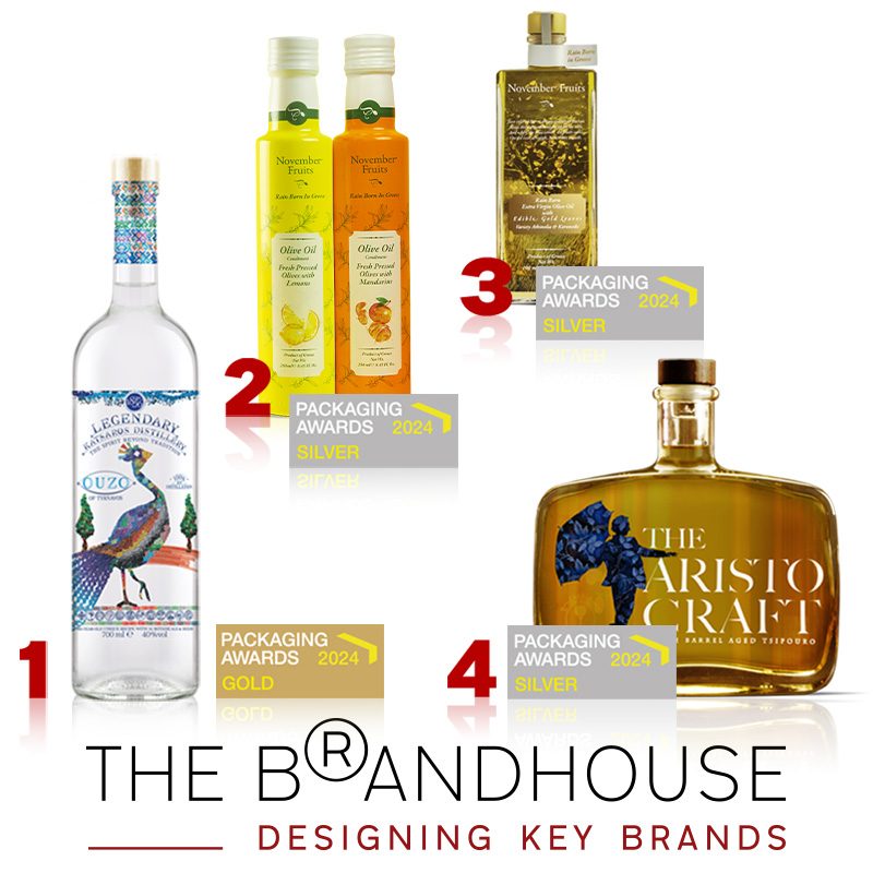 4 ΝΙΚΕΣ ΣΤΑ PACKAGING AWARDS 2024 ΓΙΑ ΤΗΝ BRANDHOUSE